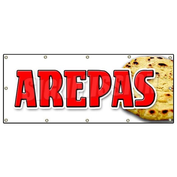 AREPAS BANNER SIGN colombian venezuelan food cheese latin restaurant